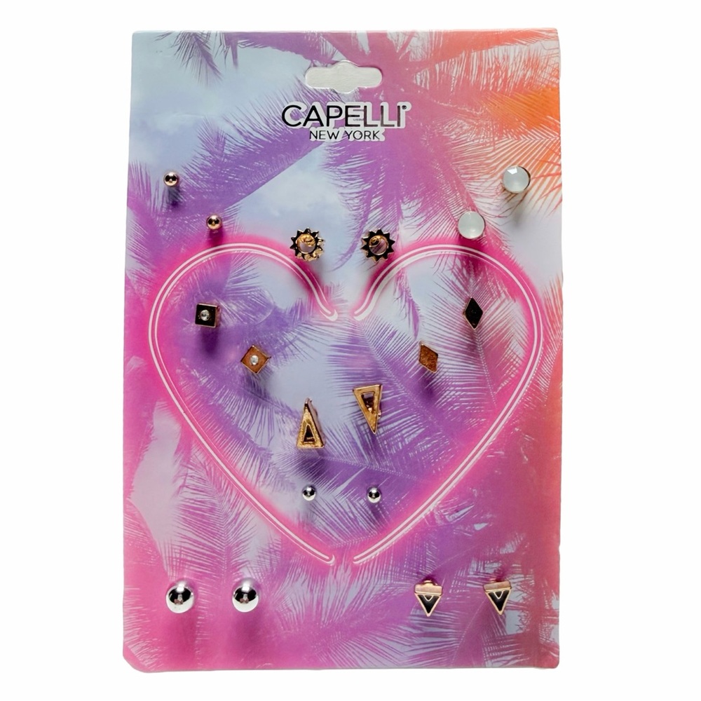 Capelli New York Kids 9-Pair Assorted Earrings Set